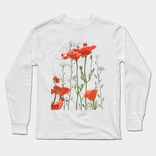 Poppies. Meadow Flowers. Long Sleeve T-Shirt
